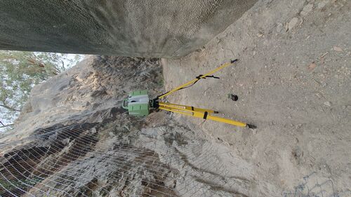 Scanning rock face - Leica P20